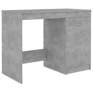 Berkfield Desk Concrete Grey 140x50x76 cm Engineered Wood