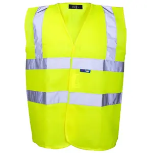 Hi-Vis Vest Yellow- Yellow binding - - Large