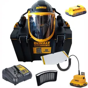 Dewalt Powered Air Purifying Respirator Hard Hat / P3 Filter X2 2AH DCB183 Kit