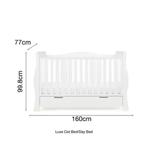 Stamford Luxe Cot Bed White