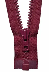 Vislon Heavyweight Open-End Zip: 46cm or 18.11in: Dark Wine