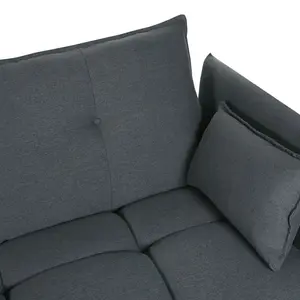 Corner Sofa TOMRA Graphite Grey Fabric Right Hand