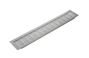 Aluminium vent grill kitchen plinth / worktop heat - stainless steel - 480x80