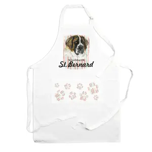 Purely Home S.t Bernard Apron - Novelty Kitchen Gift for Dog Lovers