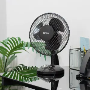 Benross 43919 9-Inch Black Standing Desk Fan