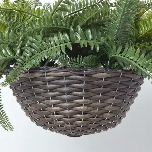 Homescapes Boston Fern Artificial Hanging Basket, 65 cm