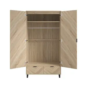 STOCKHOLM CHEVRON 2 DOOR WARDROBE (2 PACKS)