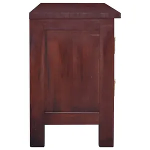 Berkfield TV Cabinet Classical Brown 100x30x45 cm Solid Mahogany Wood