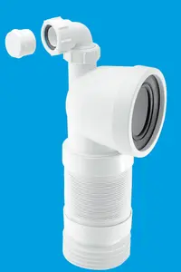 McAlpine WC-CON8FV 90 degree Flexible WC Connector with Universal Vent Boss