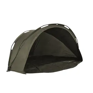 Premium 1 Man Carp Fishing Bivvy Tent - Waterproof & UV-Resistant Outdoor Shelter with Pegs