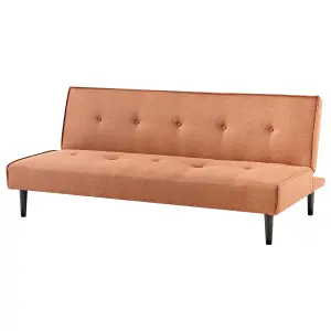 Beliani Retro Sofa Bed VISBY Golden Brown