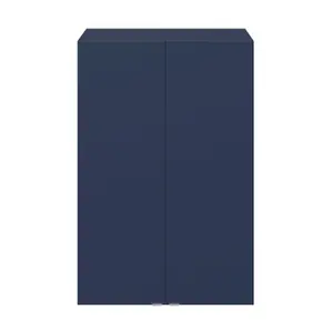 GoodHome Imandra Matt Blue Double Deep Wall cabinet (W)600mm (H)900mm