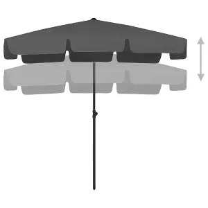 Berkfield Beach Umbrella Anthracite 200x125 cm