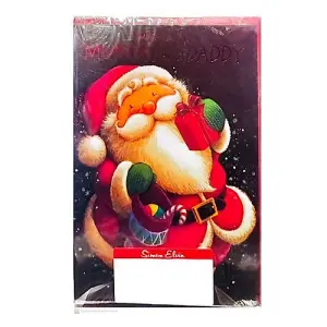 Simon Elvin Mummy & Daddy Santa Claus Christmas Card (Pack of 12) Red/Black/White (One Size)