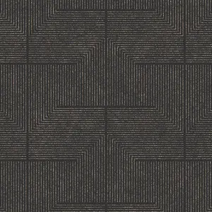 Superfresco Illusion Geometric Charcoal Wallpaper