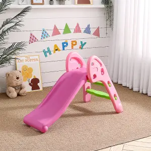 Pink Portable Folding Slide Set Kids Children Toddler Play Set 120cm