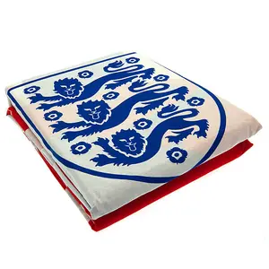 England FA 3 Lions Duvet Cover Set Set White/Red/Blue (Single)