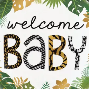 Oaktree Welcome Baby Metallic Jungle Foil Balloon Multicoloured (One Size)