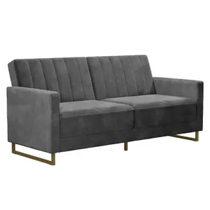 Skylar Sofa Bed in Velvet Grey