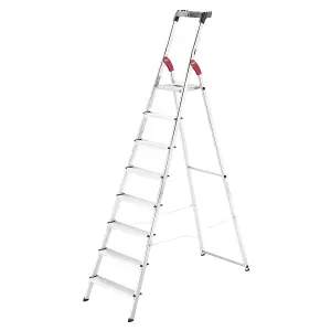 Hailo L60 Aluminium Step Ladders - 8 Treads