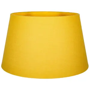 Traditional Linen Fabric Drum Shade for Pendant & Lampshade Yellow / 22cm H x 35cm W x 35cm D