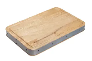 Industrial Kitchen Handmade Rectangular Wooden Butcher's Block Chopping Board