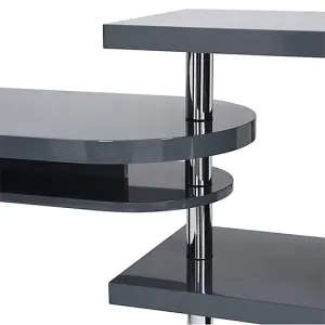 Sydney High Gloss Rotating Home And Office Laptop Desk in Grey