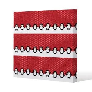 Penguins (canvas) / 101 x 101 x 4cm