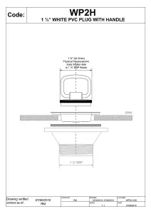 McAlpine WP2H 1.75" White Plastic Plug with Rubber Seal and Handle