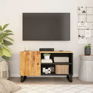 Berkfield TV Cabinet 80x33x46 cm Solid Wood Mango&Engineered Wood