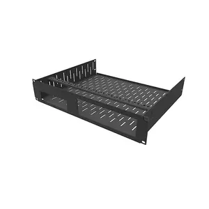 Penn Elcom 2U Vented Rack Shelf & Magnetic Faceplate For 1 x Sonos Port & 1 x Sonos Amp R1498/2UK-SONPT