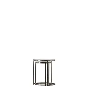 Rowe 2 Piece Nest of Tables Silver