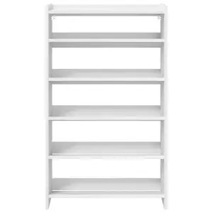 Berkfield Shoe Rack White 60x25x100 cm Engineered Wood