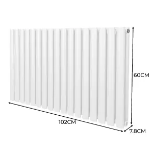 Oval Radiator - 600 x 1020mm - White