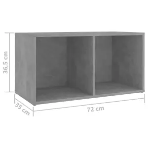 Berkfield TV Cabinets 2 pcs Concrete Grey 72x35x36.5 cm Engineered Wood