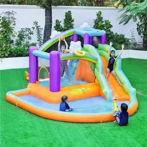 3.7 x 3.9 x 2.4m Inflatable Water Slide and Air Blower