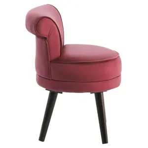 Interiors by Premier Wine Velvet Chair, Enchanting Sleep Swivel Chair, Easy to Assemble Accent Chair, Comfy Office Chair