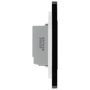 BG Evolve PCDMGTDS2B Matt Grey 2 Gang 200W Trailing Edge Secondary Touch Dimmer - Black Insert