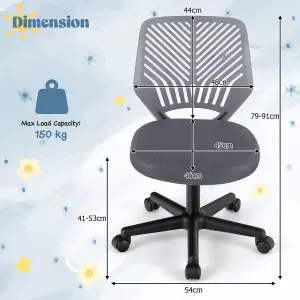 COSTWAY Kids Mesh Computer Chair Ergonomic Desk Chair