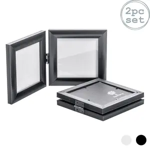 Nicola Spring - Folding 2 Photo Frames - 4 x 4" - Pack of 2