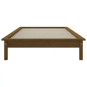 Berkfield Bed Frame Honey Brown 90x190 cm Single Solid Wood Pine