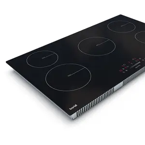 90cm 9300W 4 Zone Induction Hob with Touch Control - Sleek Black Finish