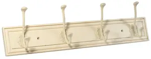 Galena Cream 4 Hook rail, (L)685mm (H)20mm