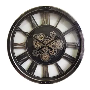 68cm Gear Clock - L7 x W68 x H68 cm