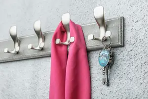 Coat Hat Hooks Twin Robe Door Dress Bathroom Towel Bag Wall Hanger Black matt Toledo A