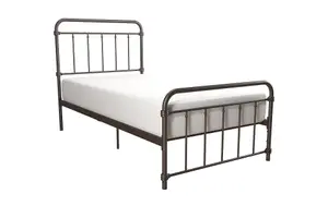 Wallace Metal Bed Bronze Look, Single