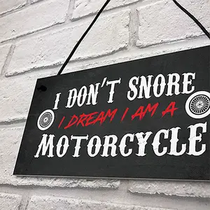 Red Ocean Motorcycle Motorbike Sign Hanging Garage Plaque Birthday Gifts For Biker Novelty Gifts For Him