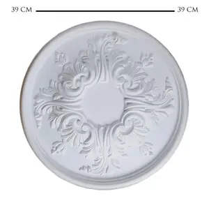 Ceiling Rose Sara Resin Strong Lightweight Easy Fix 39cm Diameter Paintable