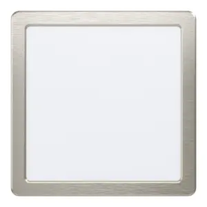 Wall / Ceiling Flush Downlight Satin Nickel Spotlight 16.5W Built in LED