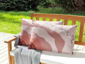 Set of 2 Outdoor Cushions CAMPEI Pink